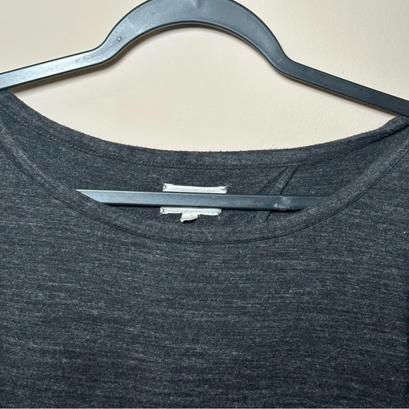 Lou & Grey Signaturesoft Charcoal Knit Open Back Long Sleeve Top Size Large - Picture 9 of 16